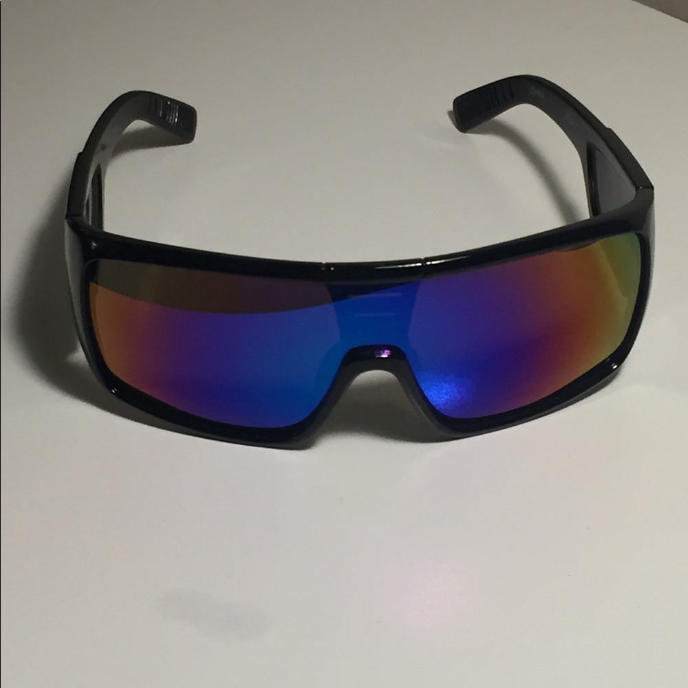 Black block lens multi color sunglasses